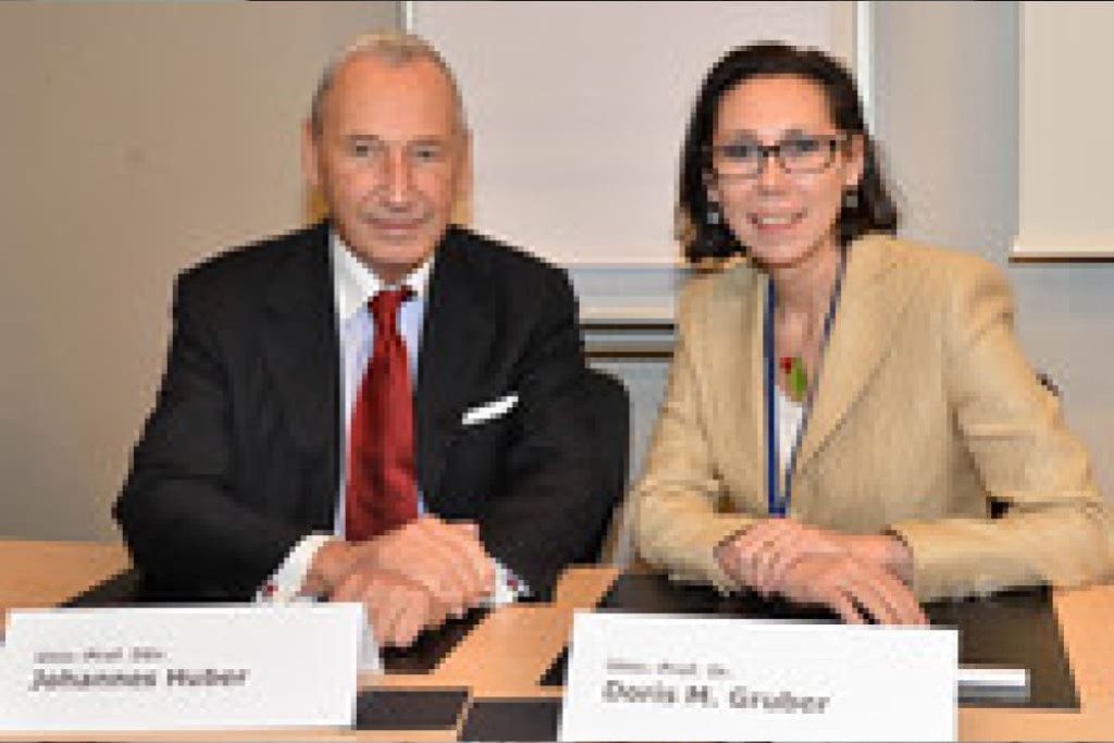 Univ. Prof. DDr. Johannes C. Huber und Dr. D. Gruber; Menopause-Andropause-Anti-Aging Kongress, Wien 2015; © Willi Denk